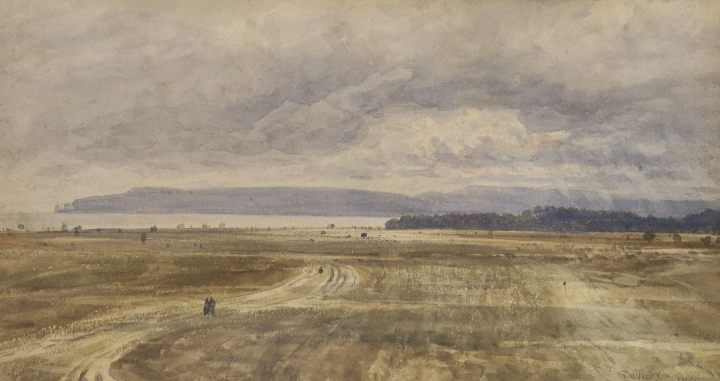 Attributed to David Cox, the Elder O.W.S. (1783-1859) - Studland Bay, watercolour signed, dated 1851